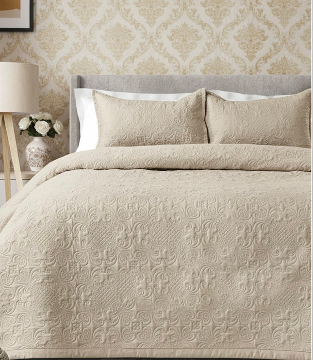 California Luxe AC Bedcover - Light Beige