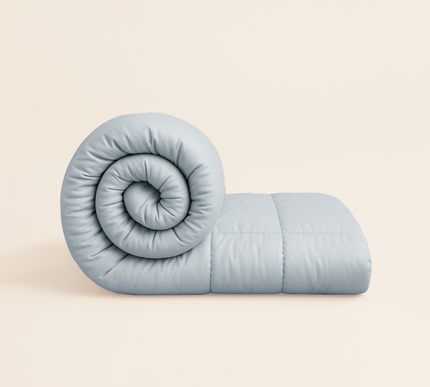 Jacquard Quilted Comforter - Light Blue
