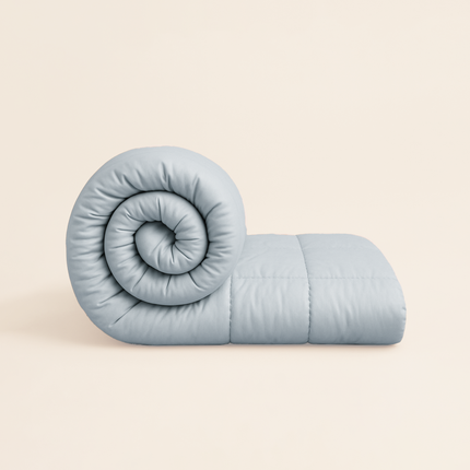 Jacquard Quilted Comforter - Light Blue