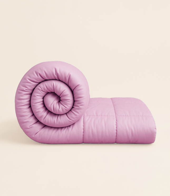 Jacquard Quilted Comforter - Baby Pink