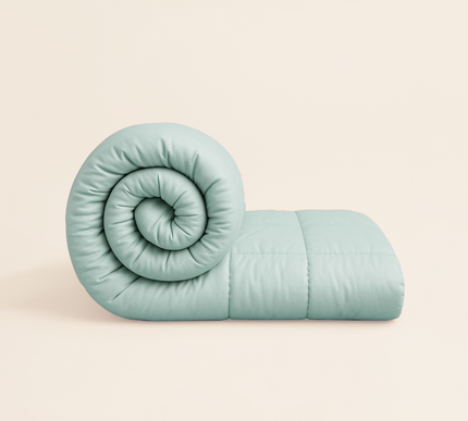 Jacquard Quilted Comforter - Mint Green