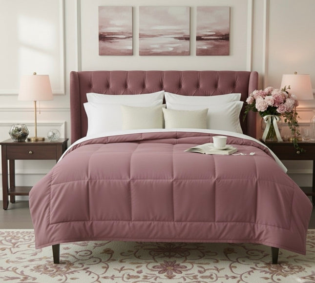 Jacquard Quilted Comforter - Peach