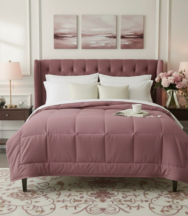 Jacquard Quilted Comforter - Peach