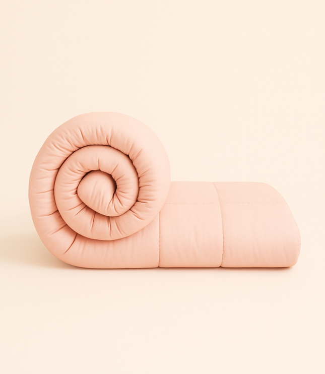 Jacquard Quilted Comforter - Baby Pink