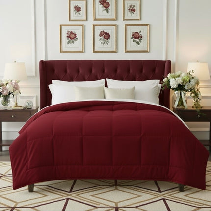 Jacquard Quilted Comforter - Red