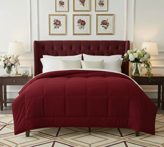 Jacquard Quilted Comforter - Red