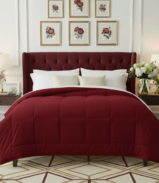 Jacquard Quilted Comforter - Red