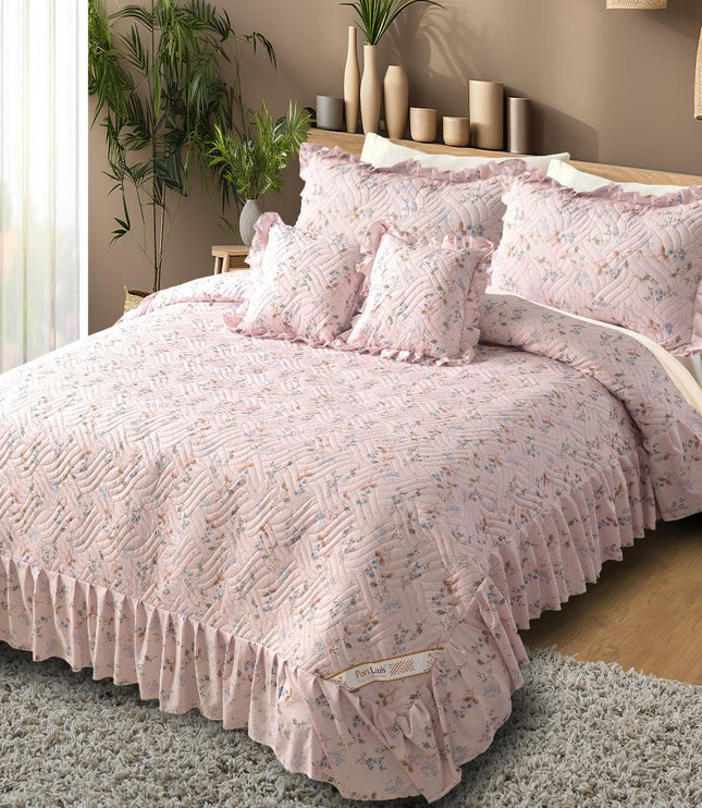 Printed Grace Frill Bedcover - Dreamy Petals