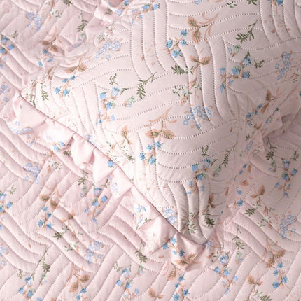 Printed Grace Frill Bedcover - Dreamy Petals