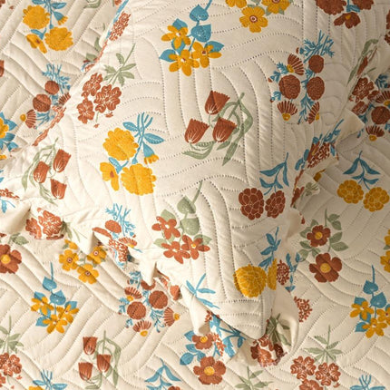 Printed Grace Frill Bedcover - Sunlit Petals