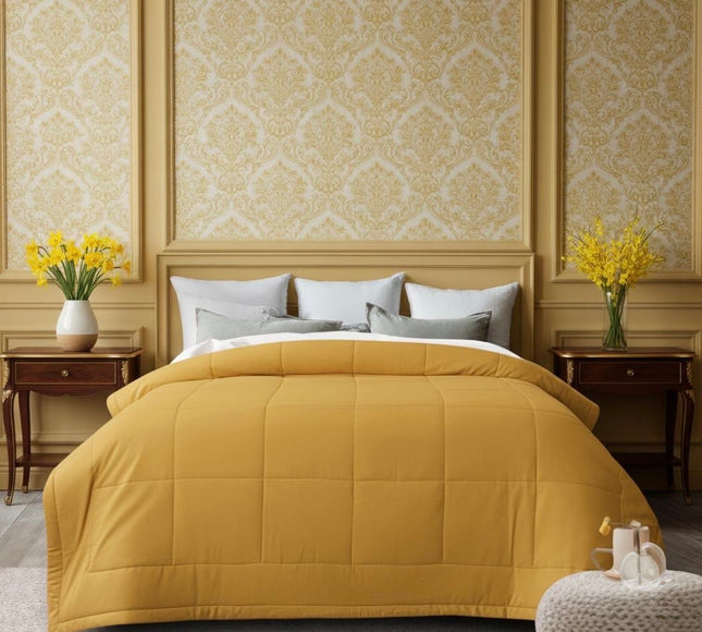 Jacquard Quilted Comforter - Yellow