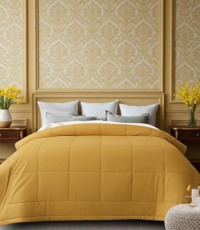 Jacquard Quilted Comforter - Yellow