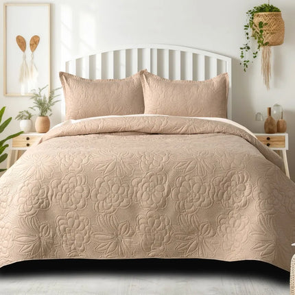 Classic Solid Bedcover Set Cream