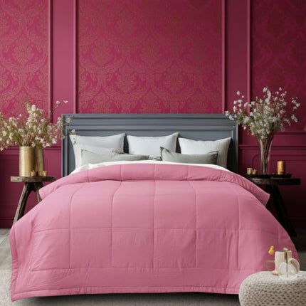 Jacquard Quilted Comforter - Pink