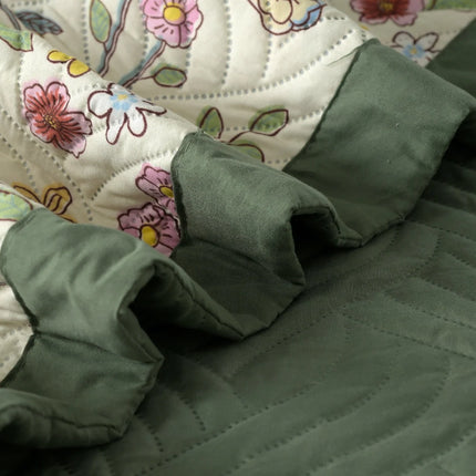 Dreamy Printed Bedcover Set Green Floral