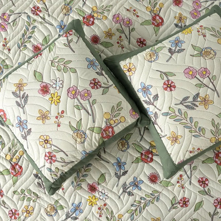 Dreamy Printed Bedcover Set Green Floral