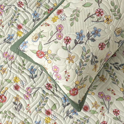 Dreamy Printed Bedcover Set Green Floral