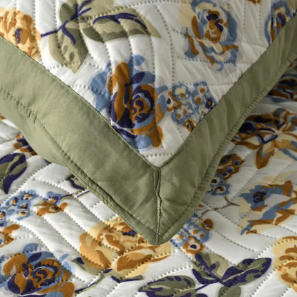 Dreamy Printed Bedcover Set Green White