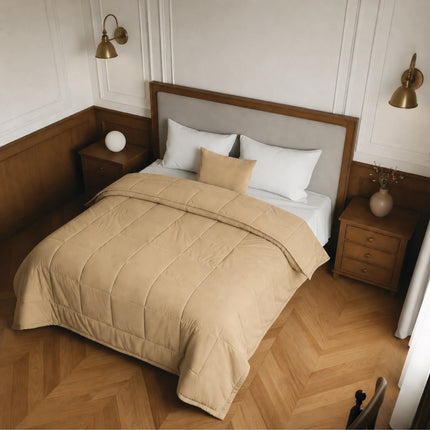 Jacquard Quilted Comforter Beige