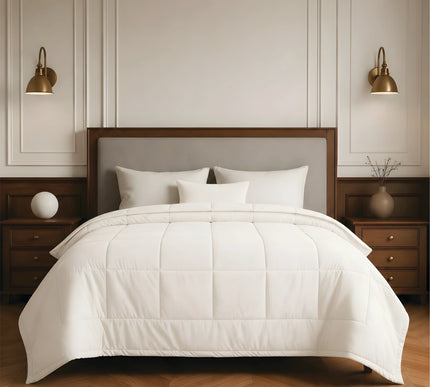Jacquard Quilted Comforter White