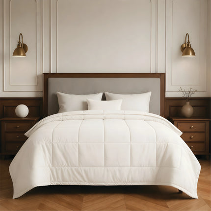 Jacquard Quilted Comforter White
