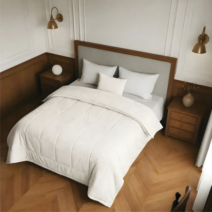 Jacquard Quilted Comforter White