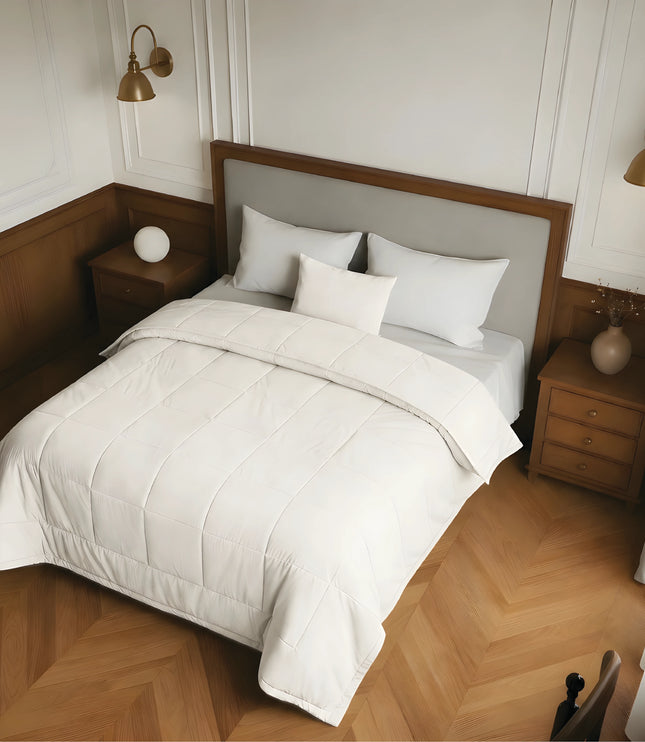 Jacquard Quilted Comforter White