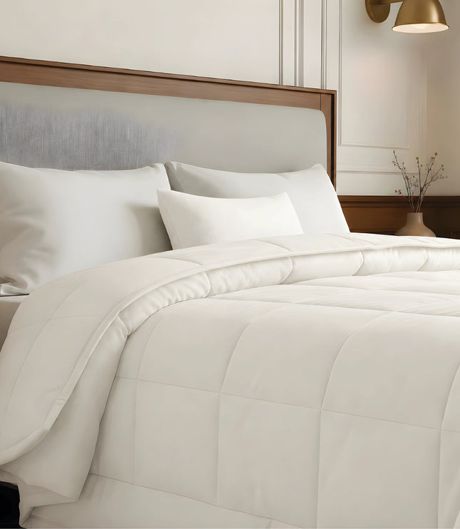 Jacquard Quilted Comforter White
