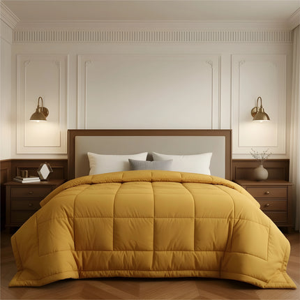 Jacquard Quilted Comforter Yellow