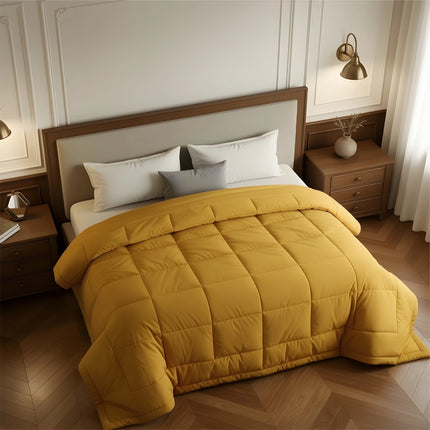 Jacquard Quilted Comforter Yellow